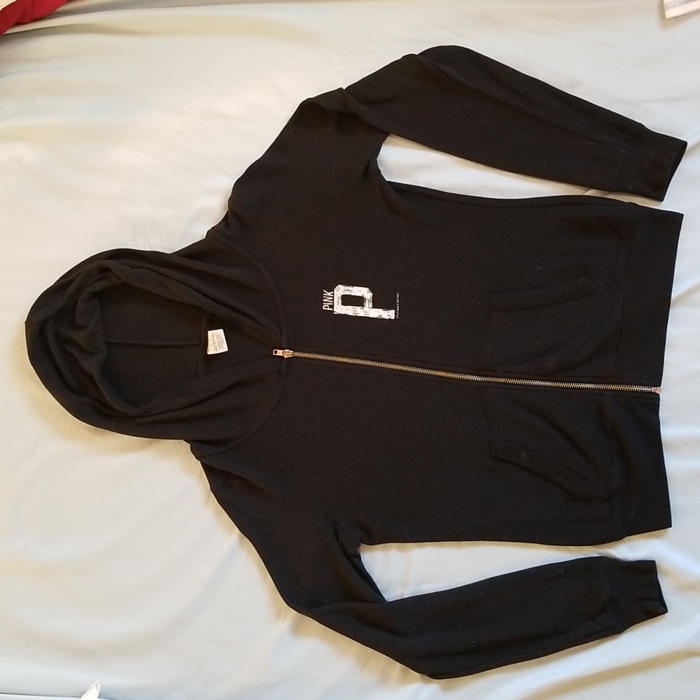 Pink Victoria Secret black hoodie